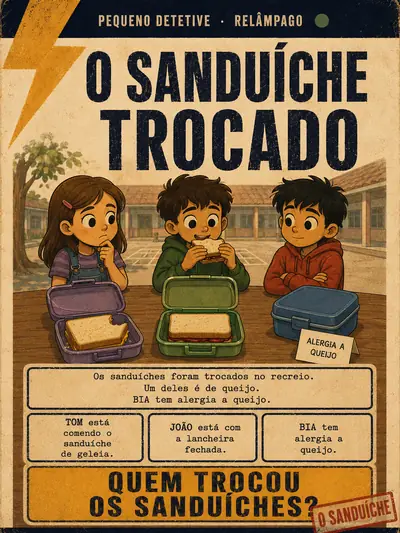 Página real do caso O Sanduíche Trocado