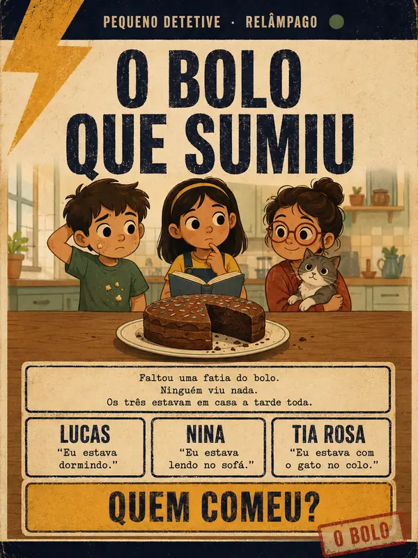 Página de caso do nível Pequeno Detetive
